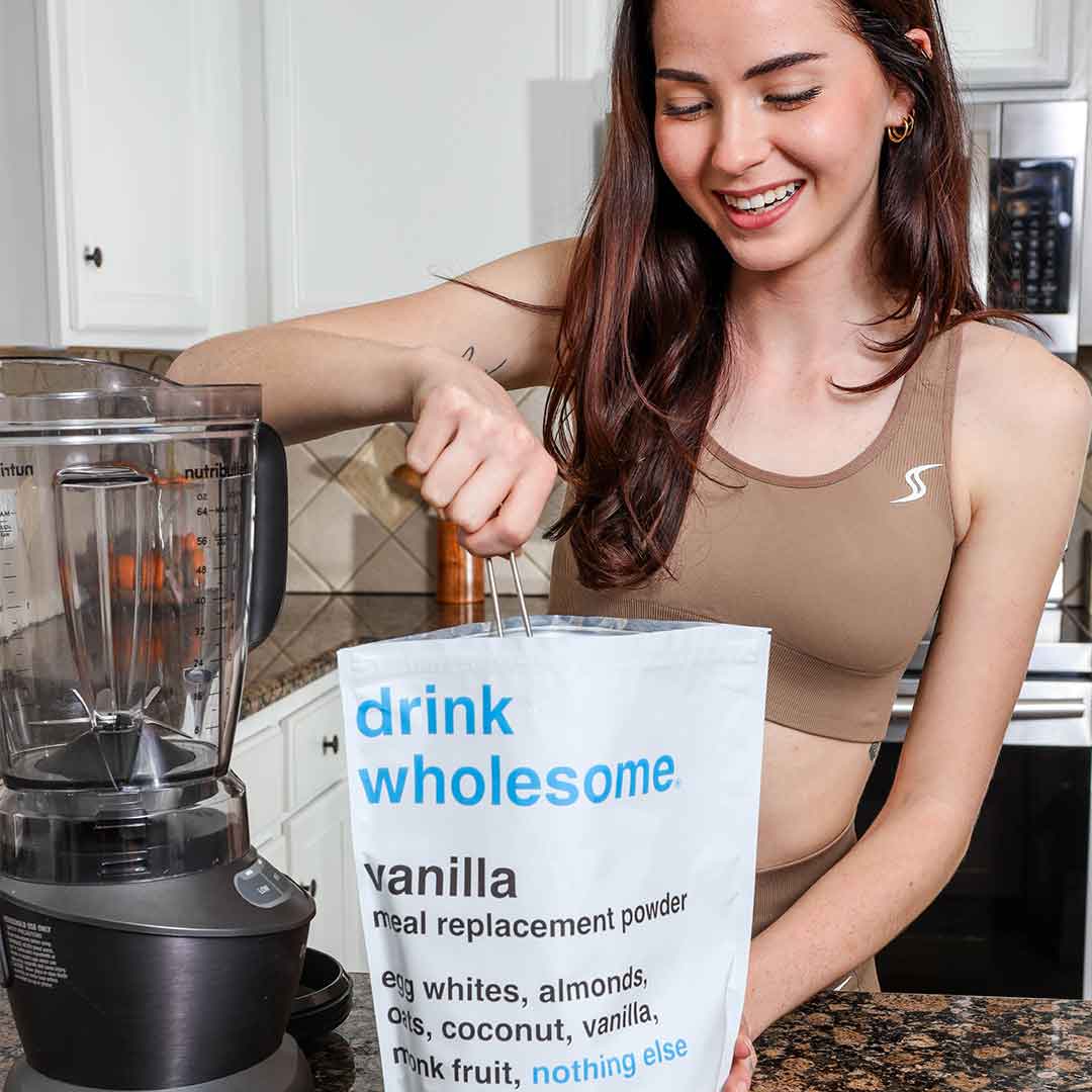 scooping drink wholesome