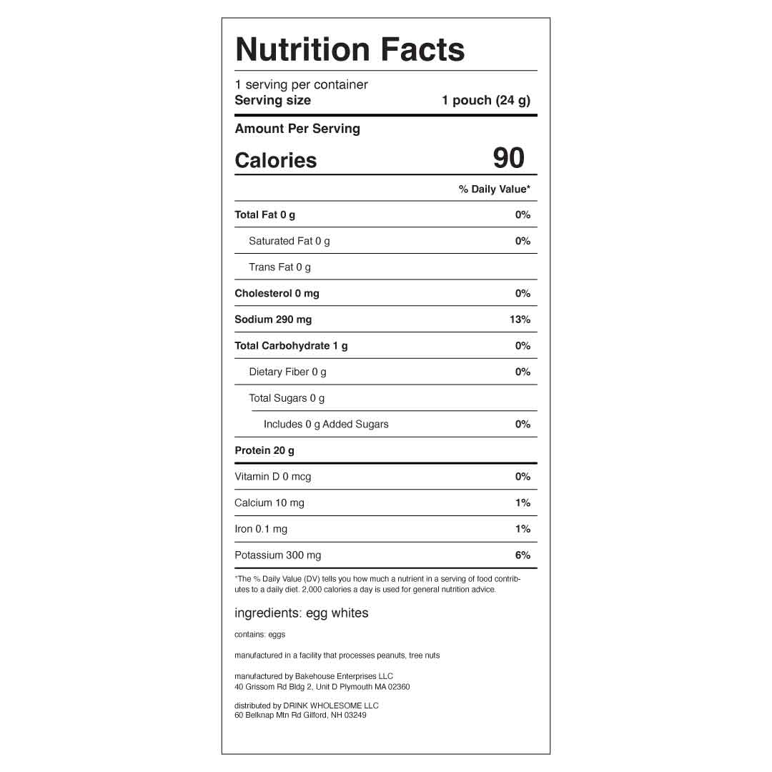 unflavored protein powder sample nutrition facts