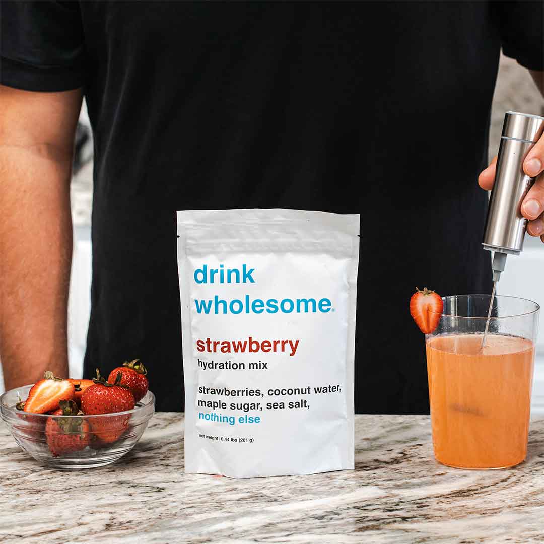 strawberry hydration powder lifestyle image 2