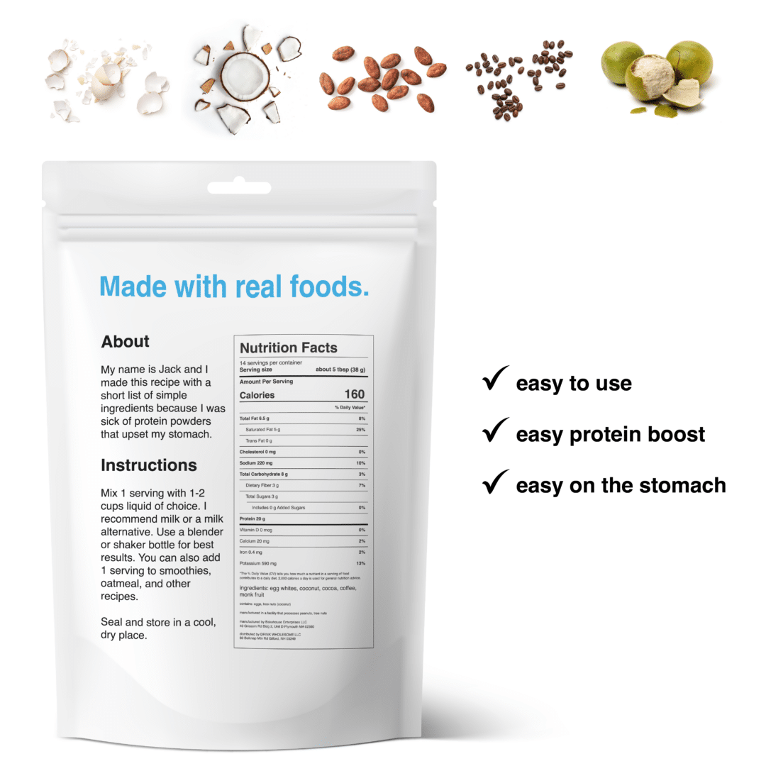mocha protein powder features