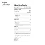 maple cinnamon protein powder nutrition facts