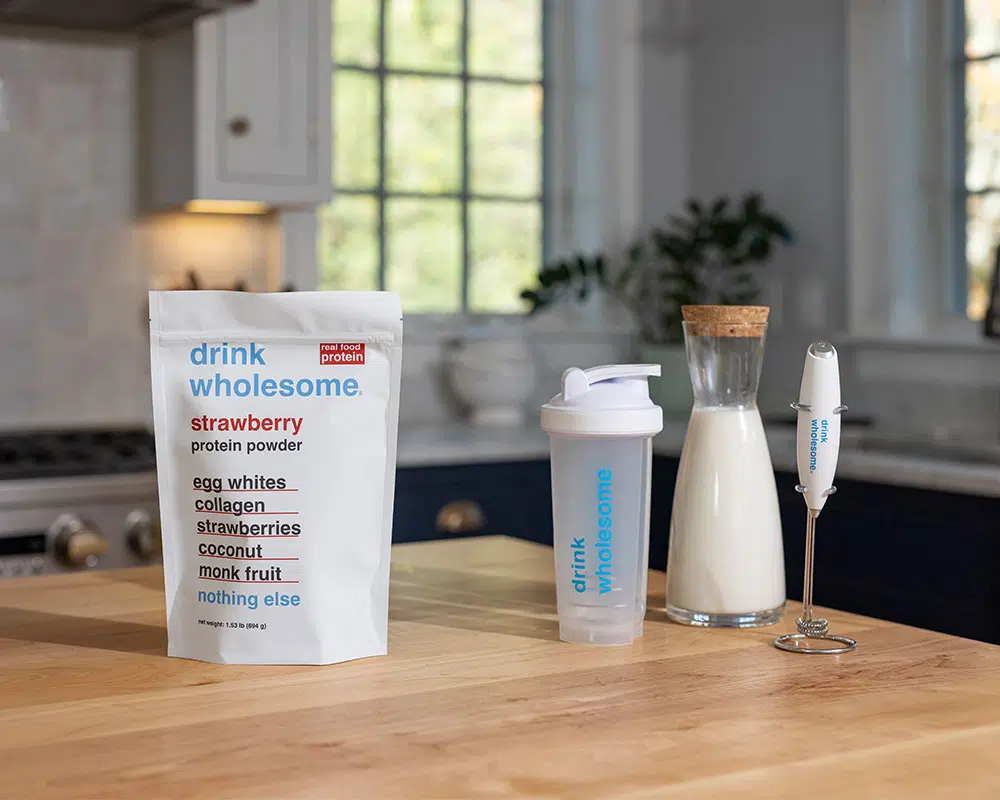 drink wholesome strawberry protein powder